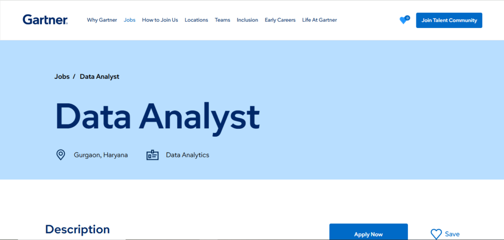 Gartner Recruitment Drive; Hiring Data Analyst