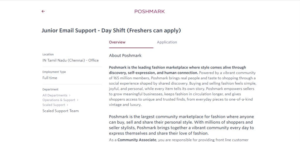 Poshmark Recruitment Drive; Hiring Junior Email Support