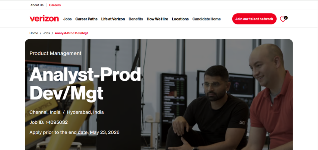 Verizon Recruitment Drive; Hiring Analyst