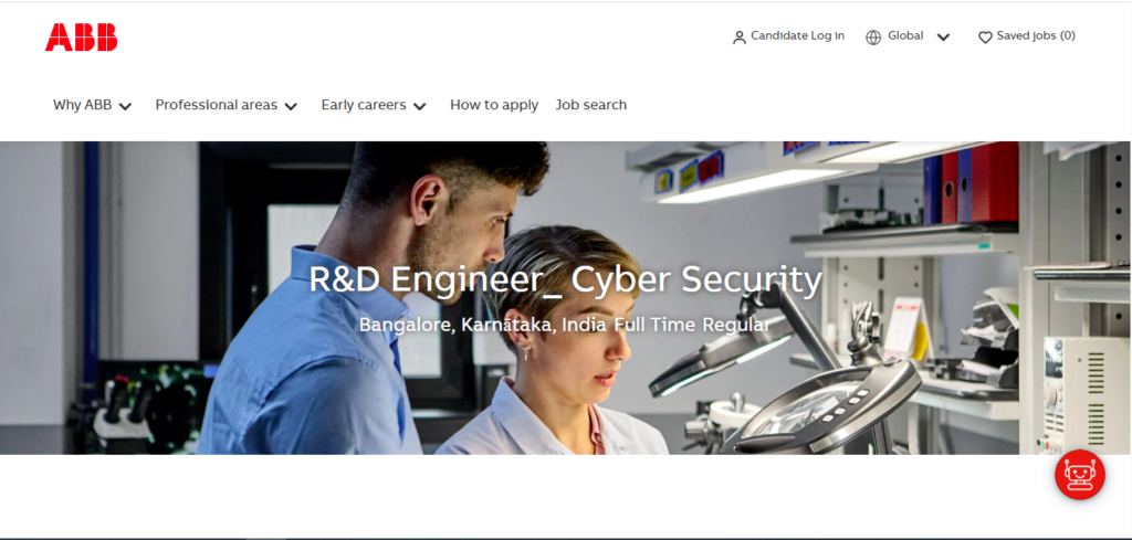 ABB Recruitment Drive; Hiring R&D Engineer (Cyber Security) 