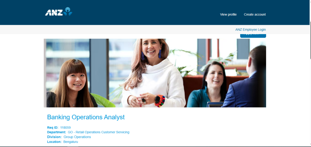 ANZ Recruitment Drive; Hiring Banking Operations Analyst