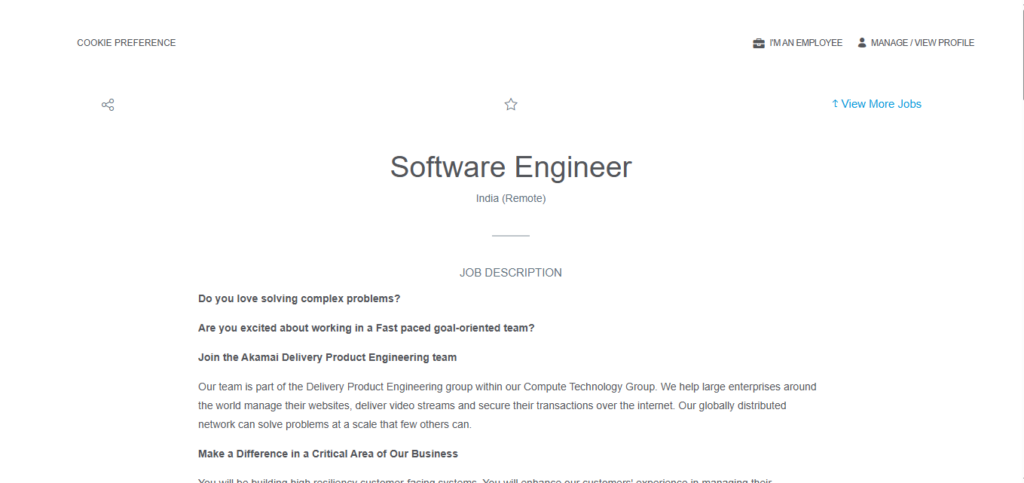 Akamai Technologies Work from Home Jobs; Hiring Software Engineer