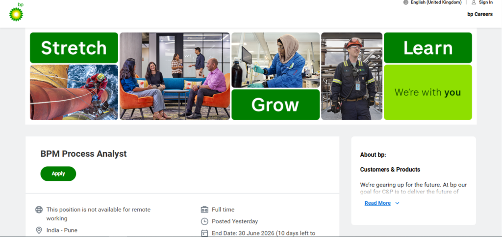 BP Recruitment Drive; Hiring BPM Process Analyst