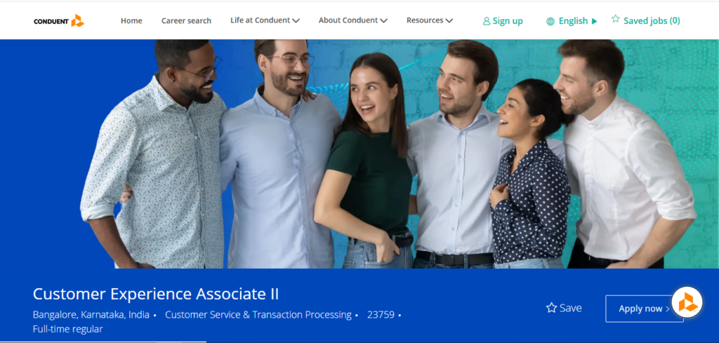 Conduent Recruitment Drive; Hiring Customer Experience Associate