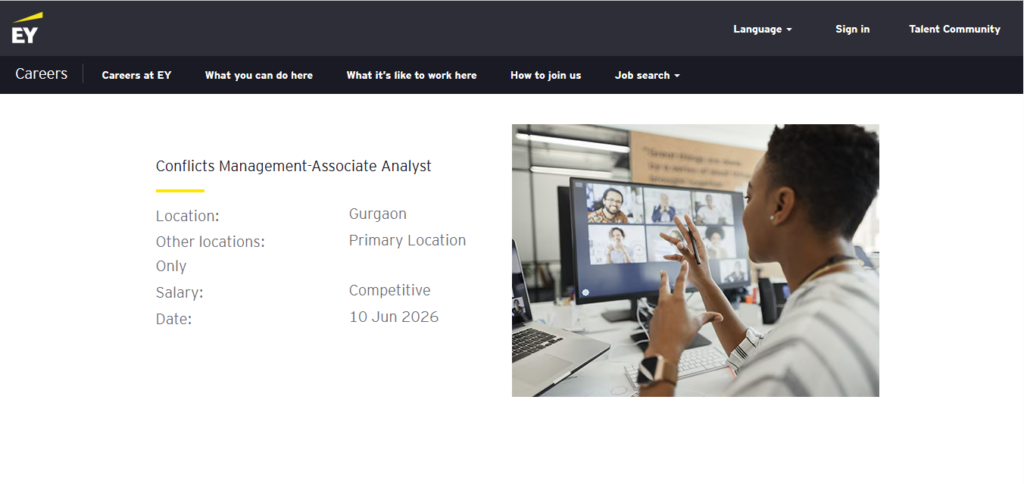 EY Recruitment Drive; Hiring Associate Analyst
