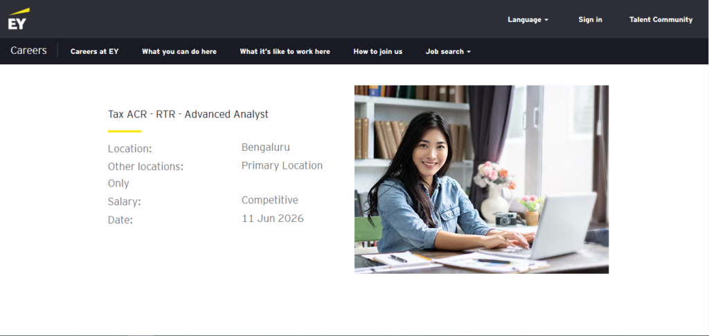 EY Recruitment Drive; Hiring Advanced Analyst