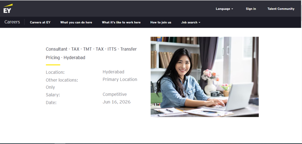EY Recruitment Drive; Hiring TAX Consultant 