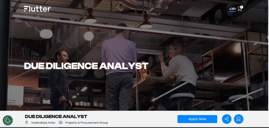 Flutter Recruitment Drive; Hiring Due Diligence Analyst