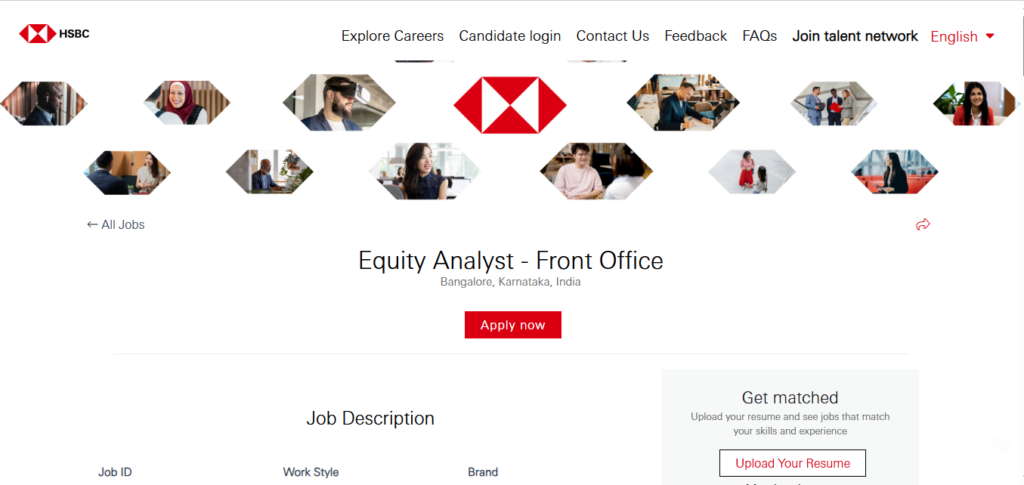 HSBC Recruitment Drive; Hiring Equity Analyst
