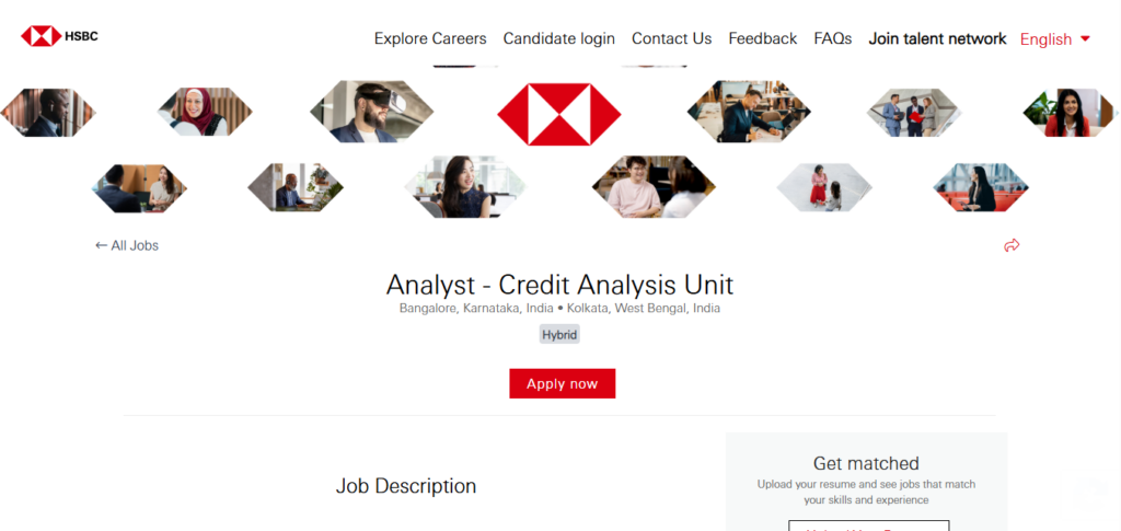 HSBC Company Recruitment Drive; Hiring Analyst