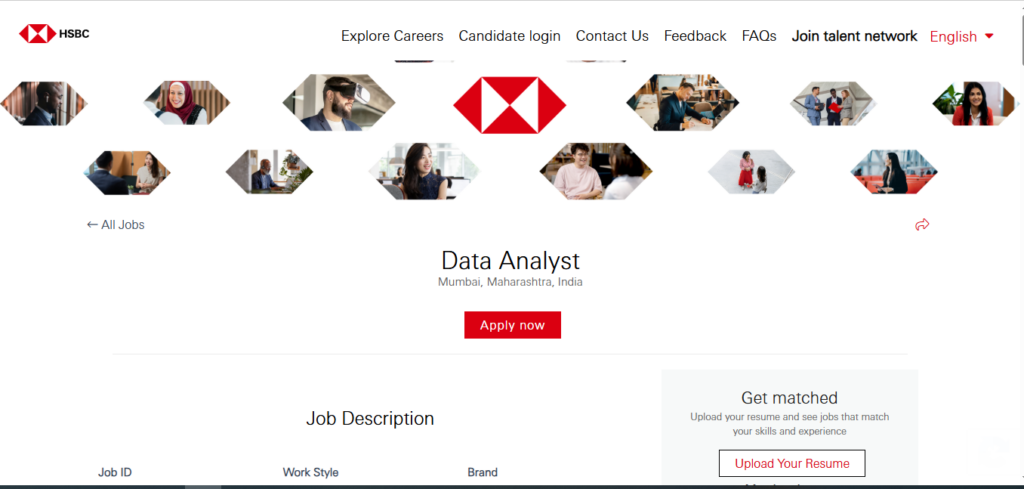 HSBC Recruitment Drive; Hiring Data Analyst 