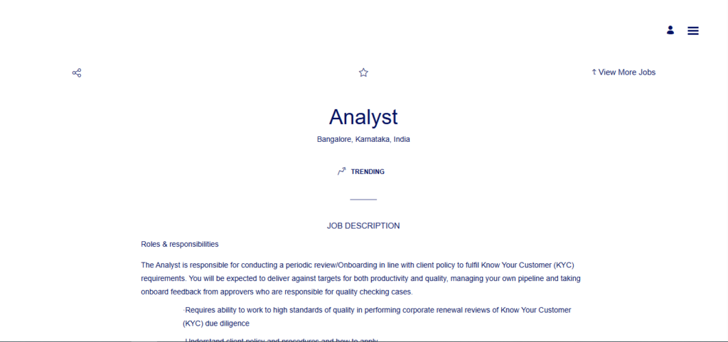 KPMG Recruitment Drive; Hiring Analyst