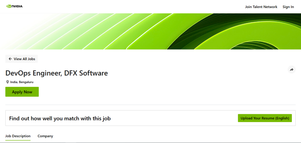 NVIDIA Recruitment Drive; Hiring DevOps Engineer