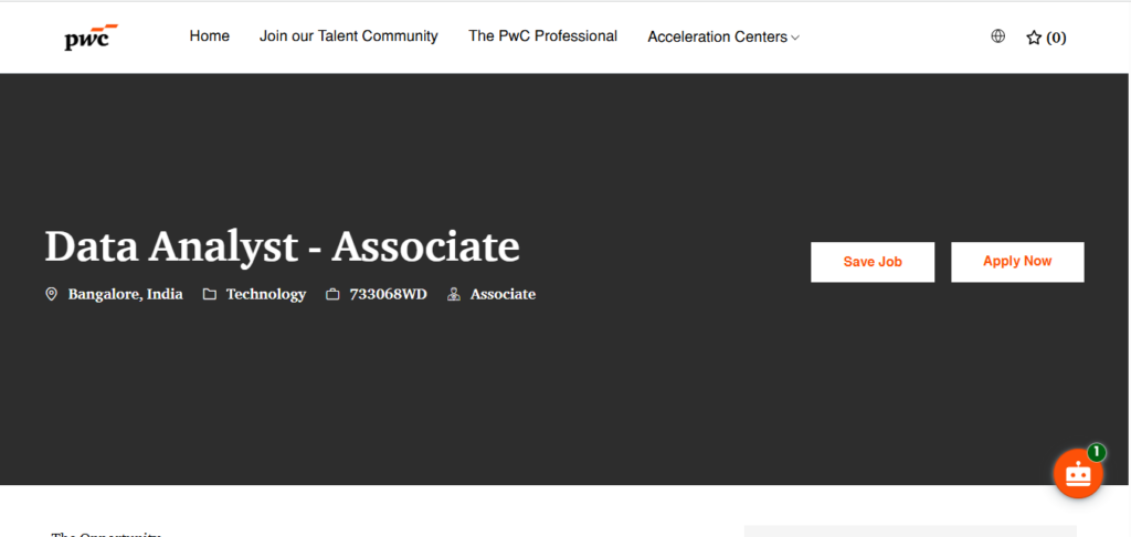 PwC Recruitment Drive; Hiring Data Analyst Associate