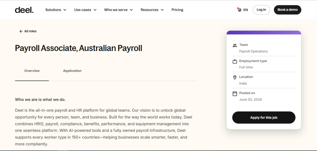 Deel Work from Home Jobs; Hiring Payroll Associate