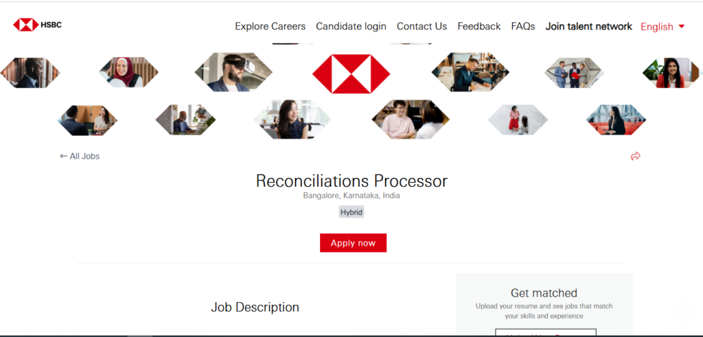 HSBC Recruitment Drive; Hiring Reconciliations Processor 