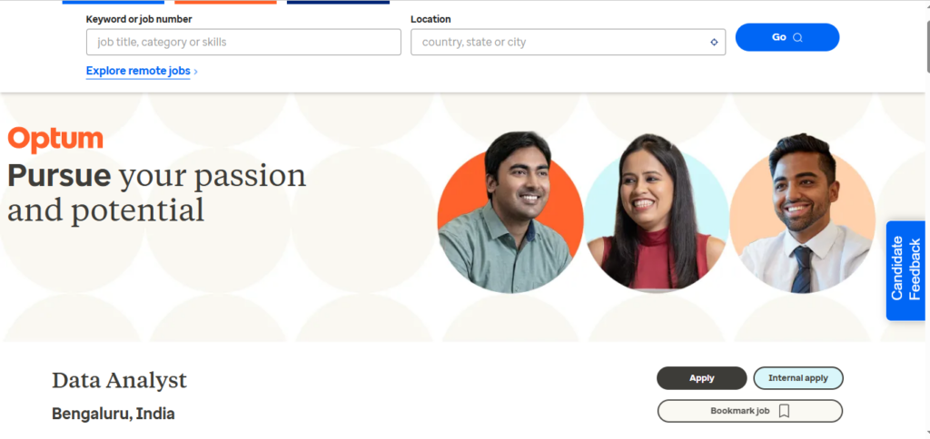 Optum Recruitment Drive; Hiring Data Analyst