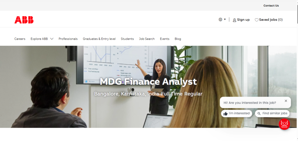 ABB Recruitment Drive; Hiring MDG Finance Analyst