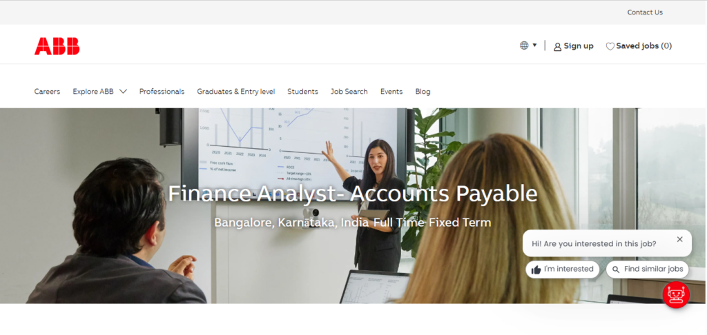 ABB Recruitment Drive; Hiring Finance Analyst