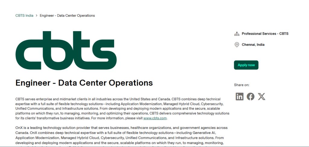 CBTS Recruitment Drive; Hiring Associate