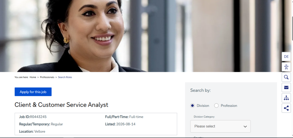 Deutsche Bank Recruitment Drive; Hiring Client & Customer Service Analyst