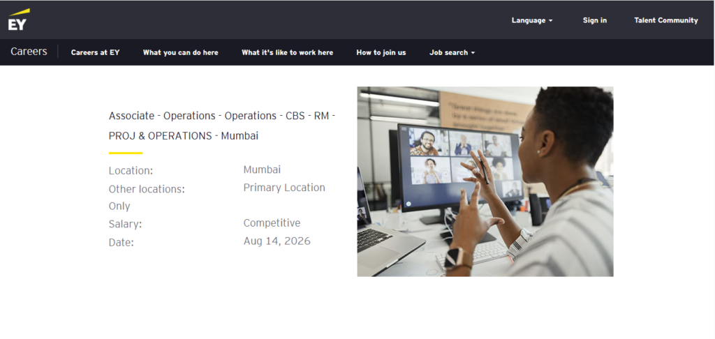 EY Recruitment Drive; Hiring Operations Associate