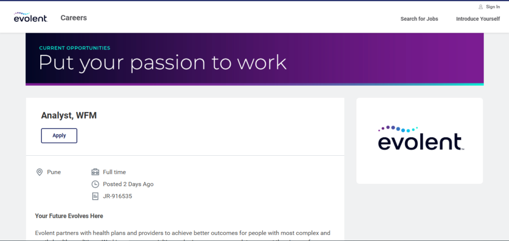 Evolent Work from Home Jobs; Hiring Analyst 