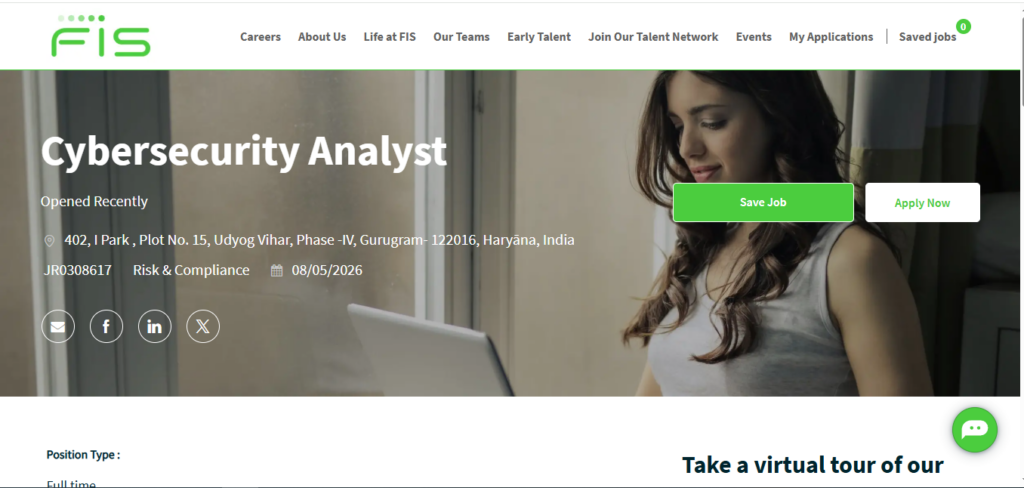 FIS Recruitment Drive; Hiring Cybersecurity Analyst