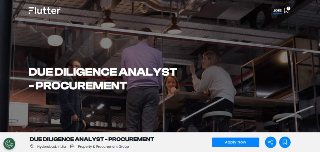 Flutter Recruitment Drive; Hiring Due Diligence Analyst