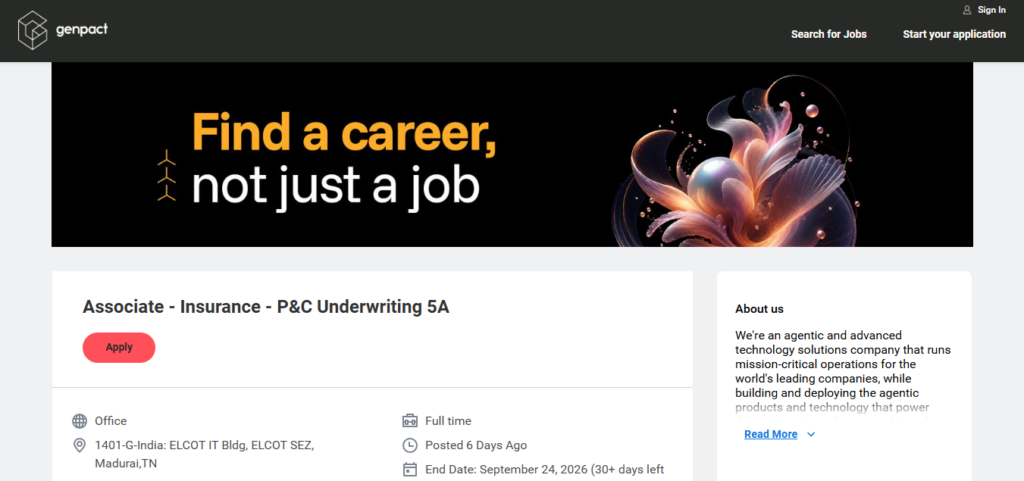 Genpact Recruitment Drive; Hiring Associate