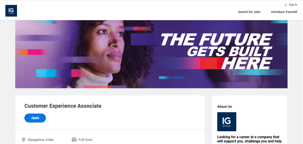 IG Group Recruitment Drive; Hiring Customer Experience Associate