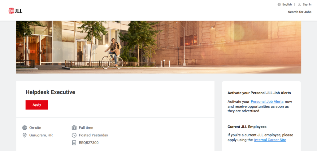 JLL Recruitment Drive; Hiring Helpdesk Executive