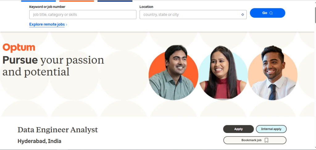 Optum Recruitment Drive; Hiring Data Engineer Analyst