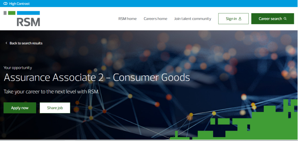RSM Recruitment Drive; Hiring Assurance Associate