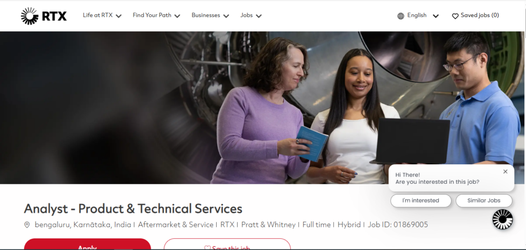 RTX Recruitment Drive; Hiring Analyst