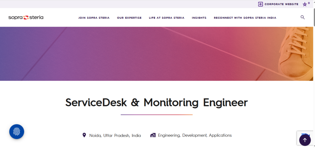 Sopra Steria Recruitment Drive; Hiring ServiceDesk & Monitoring Engineer 