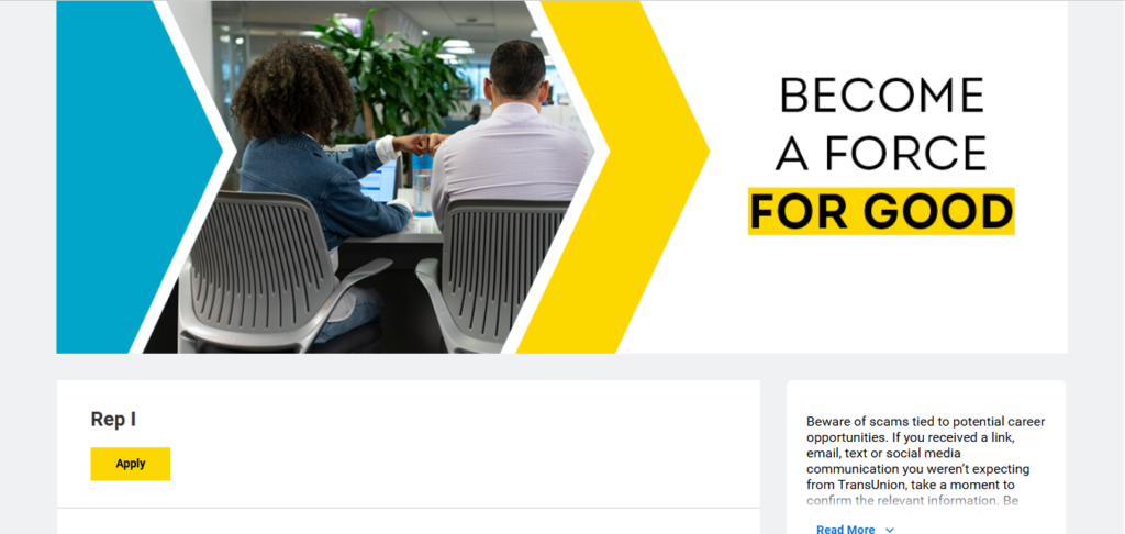 TransUnion Recruitment Drive; Hiring Representative