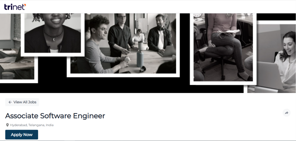 Trinet Recruitment Drive; Hiring Associate Software Engineer
