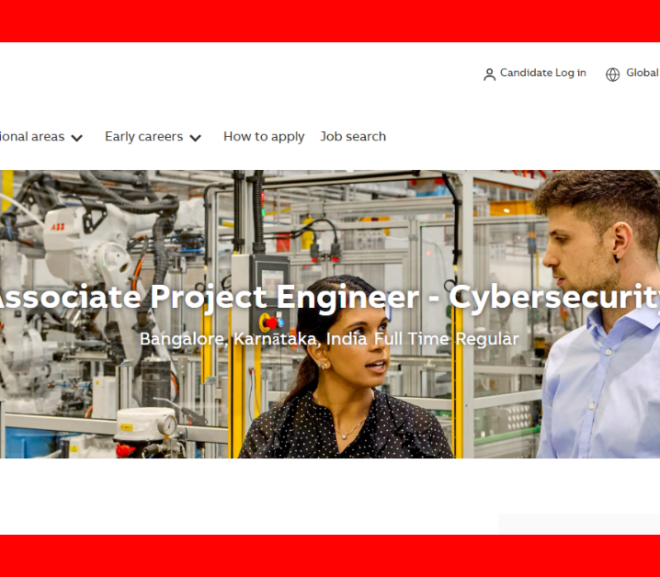 ABB Hiring Associate Project Engineer – Cybersecurity | Bangalore 2026