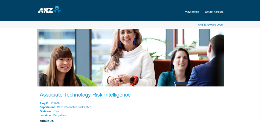 ANZ Recruitment Drive; Hiring Associate Technology Risk Intelligence