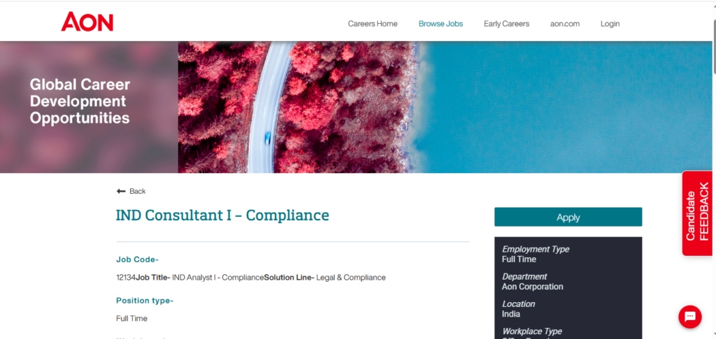 AON Recruitment Drive; Hiring Compliance Consultant I