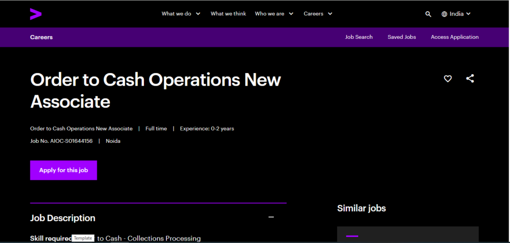 Accenture Recruitment Drive; Hiring OTC Associate
