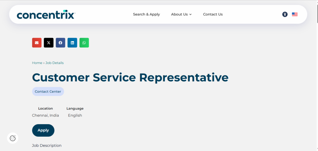 Concentrix Recruitment Drive; Hiring Customer Service Representative