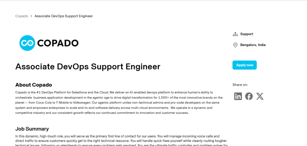COPADO Recruitment Drive; Hiring Associate DevOps Support Engineer