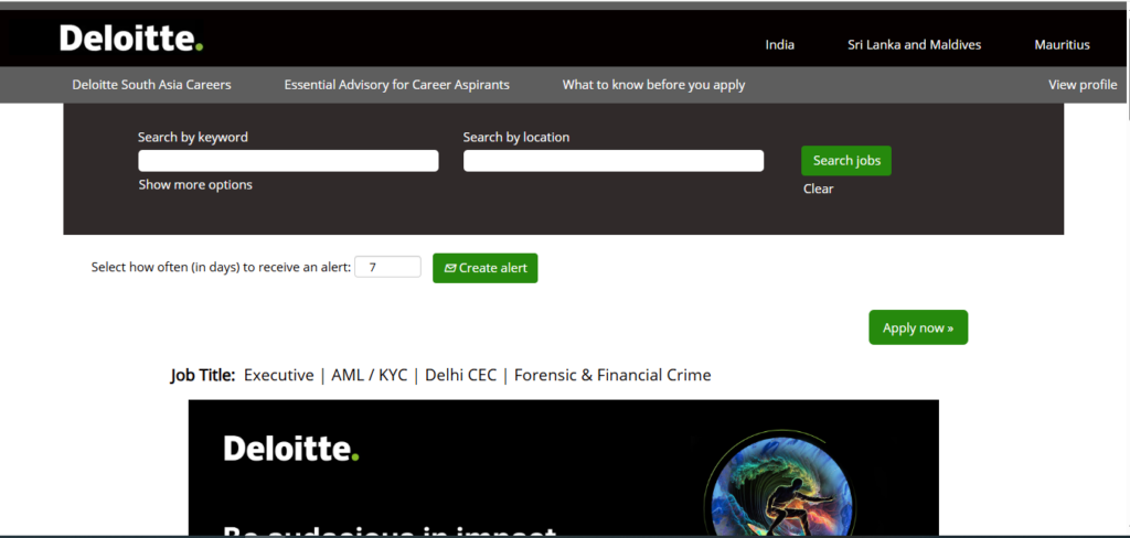 Deloitte Hiring AML / KYC - Executive | Forensic & Financial Crime | New Delhi 2026