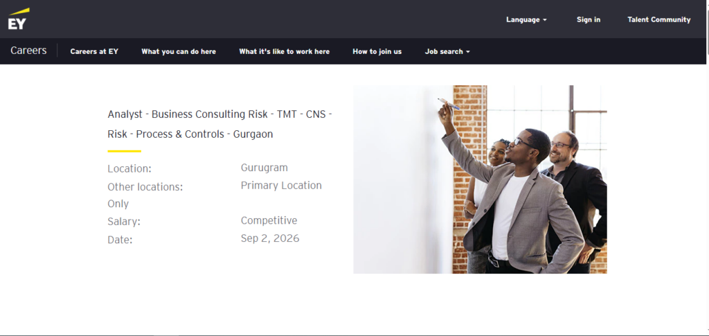 EY Recruitment Drive; Hiring Analyst
