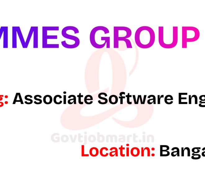 Emmes Group Hiring Associate Software Engineer | Bangalore 2026