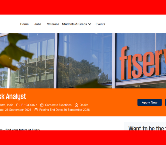 Fiserv Hiring Fraud / Risk Analyst | Thane 2026