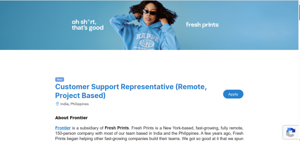 Frontier Work from Home Jobs; Hiring Customer Support Representative