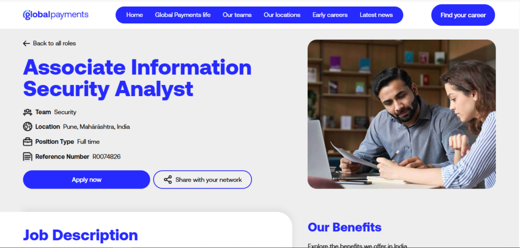Global Payments Hiring Associate Information Security Analyst